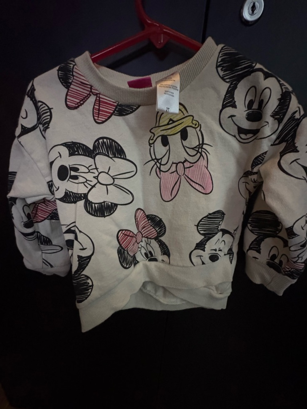 Kids Cream Minnie & Daisy Character Sweatshirt and leggings set